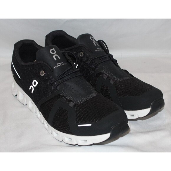 ON CLOUD CLOUD 5 MEN\'S RUNNING ATHLETIC SHOES BLACK WHITE NIB SZ 10.5 main image 7
